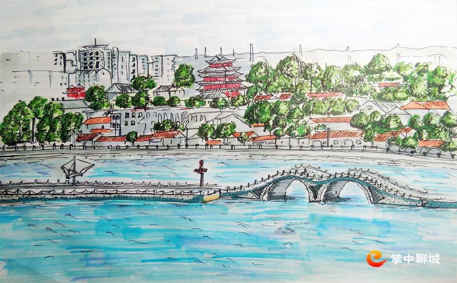 文明旅游蔚然成风丨"倡树新风尚,妙笔绘水城"主题绘画作品展播